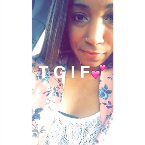 •Sold•Pink Floral Fringe Kimono/Cover Up M - Picture 6 of 6